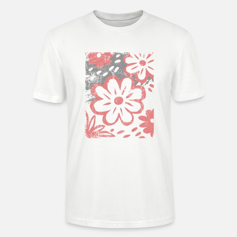 Blumen - Frühling - Sommer - Spruch - Stanley/Stella Unisex Bio-T-Shirt CRAFTER - Weiß