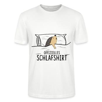 Offizielles SchlafIgel - Stanley/Stella Unisex Bio-T-Shirt CRAFTER - Weiß - Vorne - Alina (178cm) & Michal (187cm)