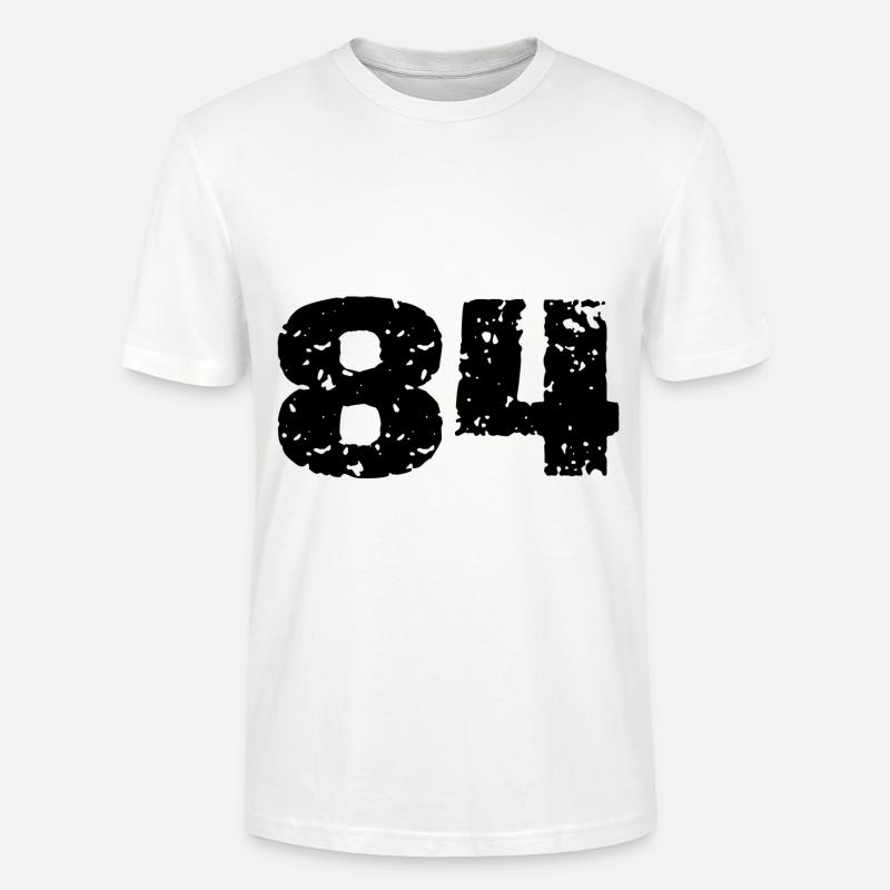 Maillot à numéros 84 - T-shirt bio CRAFTER Stanley Stella Unisexe - blanc
