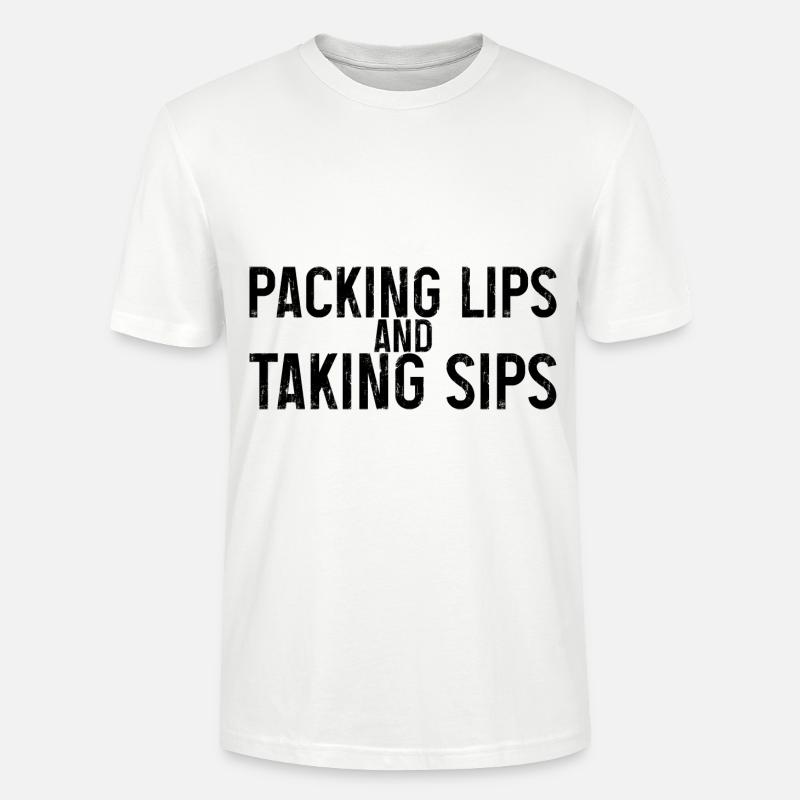 Packing Lips And Taking Sips - Stanley/Stella Unisex Bio-T-Shirt CRAFTER - Weiß