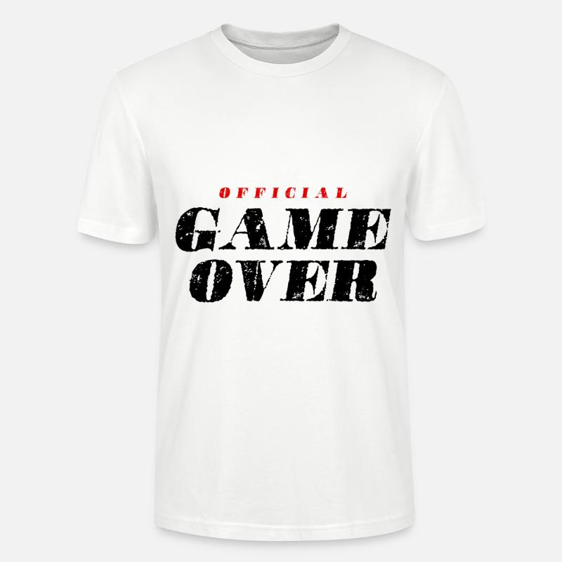 Game Over Spruch - Stanley/Stella Unisex Bio-T-Shirt CRAFTER - Weiß