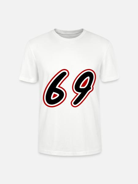69 Symbole numérique - T-shirt bio CRAFTER Stanley Stella Unisexe - blanc