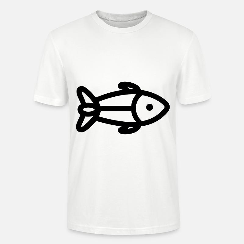 Poisson - T-shirt bio CRAFTER Stanley Stella Unisexe - blanc