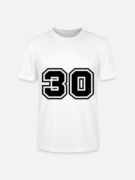30 number symbol - Stanley/Stella CRAFTER Unisex Organic T-Shirt - white