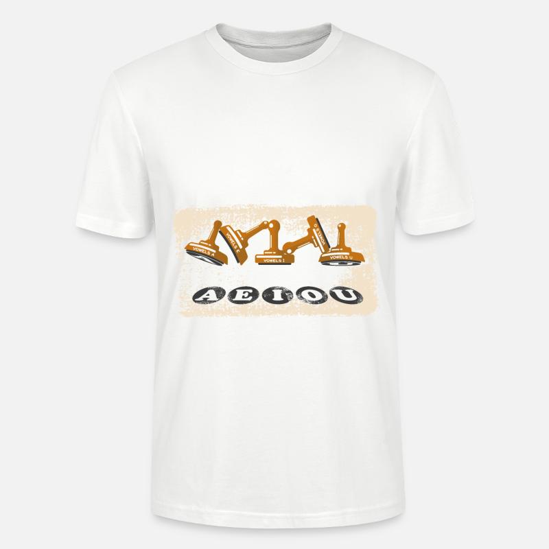Vokale in englischer Sprache - Stanley/Stella Unisex Bio-T-Shirt CRAFTER - Weiß