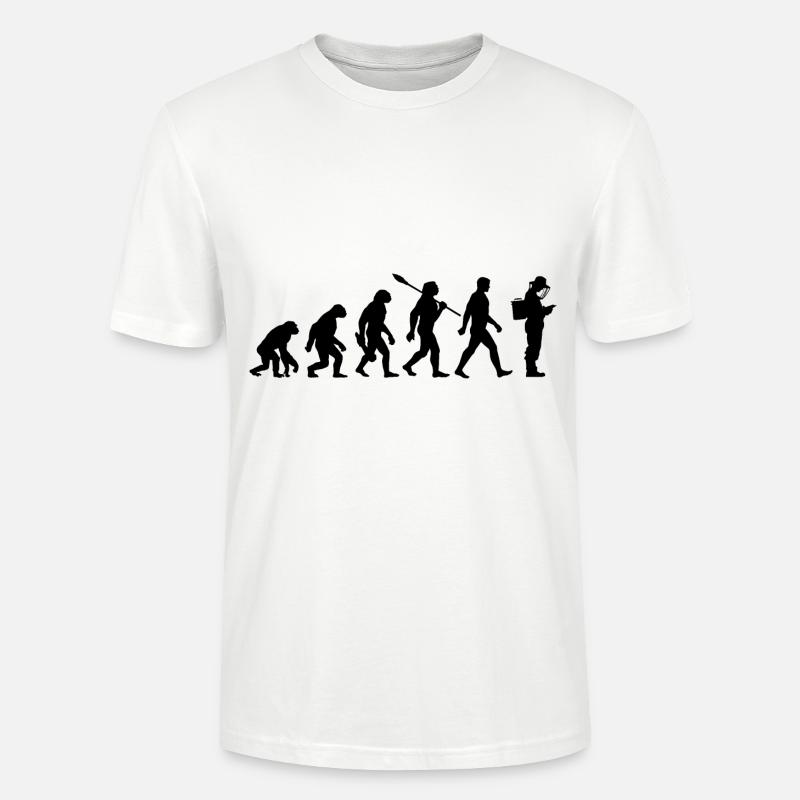 Evolution - Imker - Bienen - Bienenzucht - Stanley/Stella Unisex Bio-T-Shirt CRAFTER - Weiß