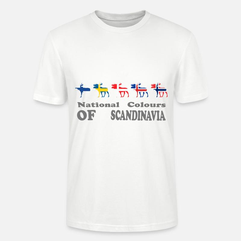 s scandinavie elch drapeau cadeau - T-shirt bio CRAFTER Stanley Stella Unisexe - blanc