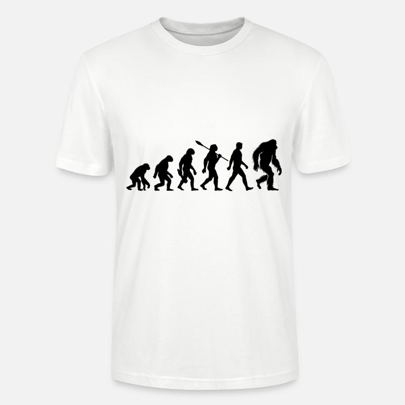 Evolution - Bigfoot - Yeti - Stanley/Stella Unisex Bio-T-Shirt CRAFTER - Weiß