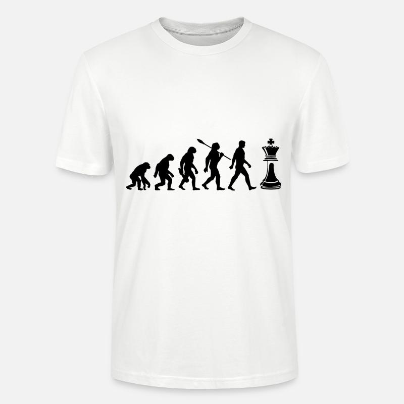 Evolution - Chess - Chess Players - Stanley/Stella CRAFTER Unisex Organic T-Shirt - white