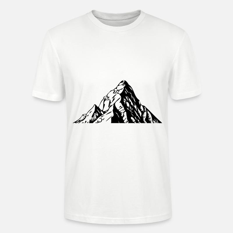 Berge Silhouette Landschaft - Stanley/Stella Unisex Bio-T-Shirt CRAFTER - Weiß