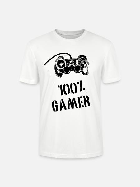 100% Gamer - Stanley/Stella CRAFTER Unisex Organic T-Shirt - white