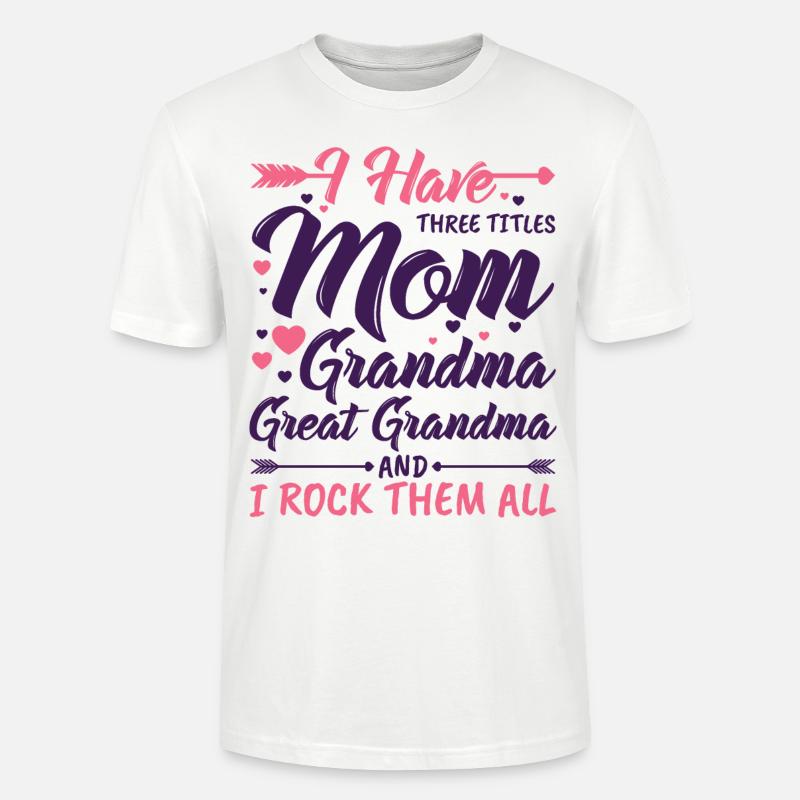 Urgroßmutter Uroma Geschenkidee - Stanley/Stella Unisex Bio-T-Shirt CRAFTER - Weiß