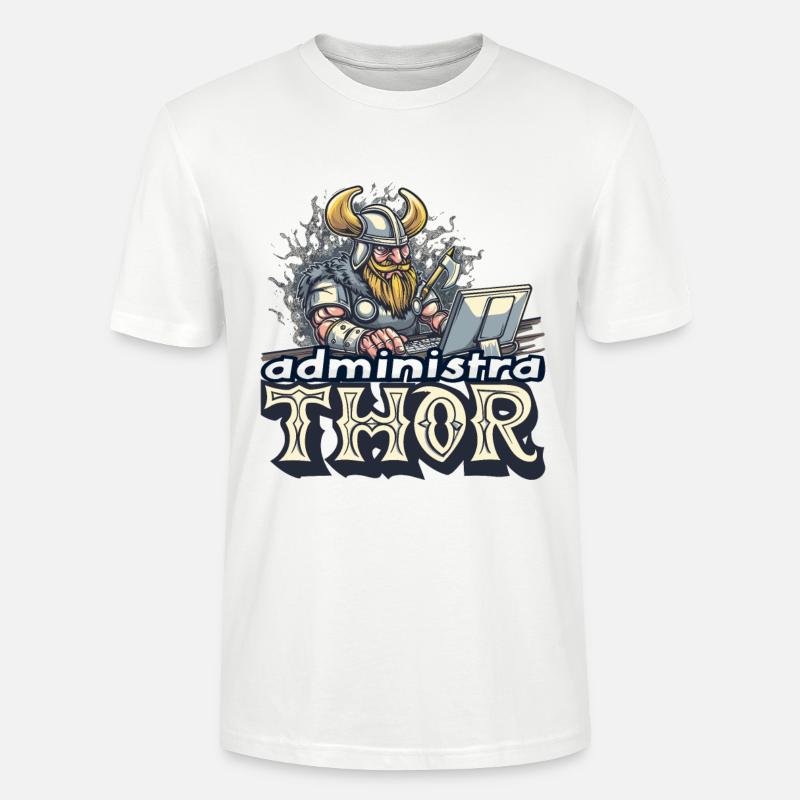 Viking Databaseadministra-thor Nerdy - Stanley/Stella Unisex Bio-T-Shirt CRAFTER - Weiß