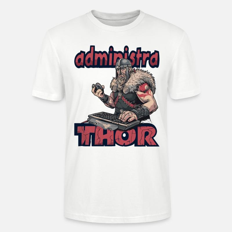 Viking Databaseadministra-thor Nerdy - T-shirt bio CRAFTER Stanley Stella Unisexe - blanc