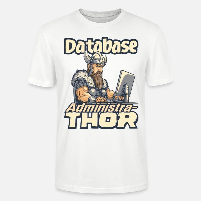 Viking Databaseadministra-thor Nerdy - T-shirt bio CRAFTER Stanley Stella Unisexe - blanc