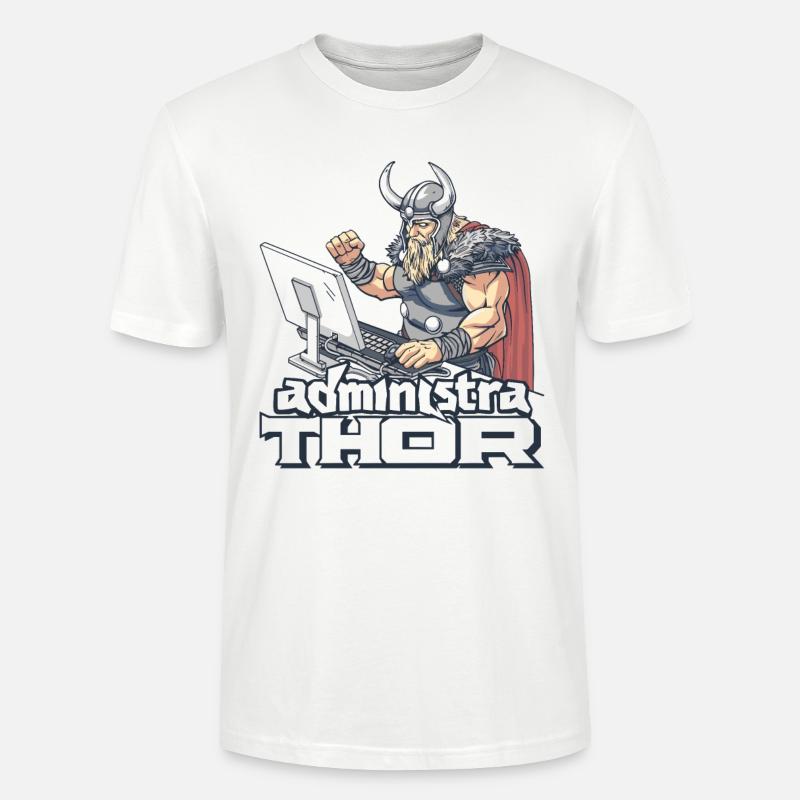 Viking Databaseadministra-thor Nerdy - Stanley/Stella Unisex Bio-T-Shirt CRAFTER - Weiß