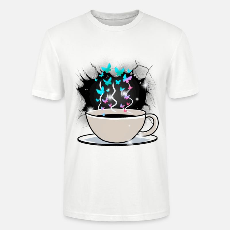 Kaffee Kaffeetasse Koffein - Stanley/Stella Unisex Bio-T-Shirt CRAFTER - Weiß