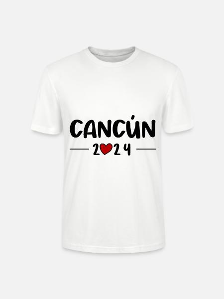 Cancun 2024 Heart Trip - Stanley/Stella CRAFTER Unisex Organic T-Shirt - white
