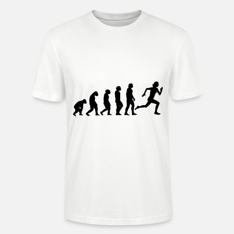 Evolution und Laufen - - Stanley/Stella Unisex Bio-T-Shirt CRAFTER - Weiß