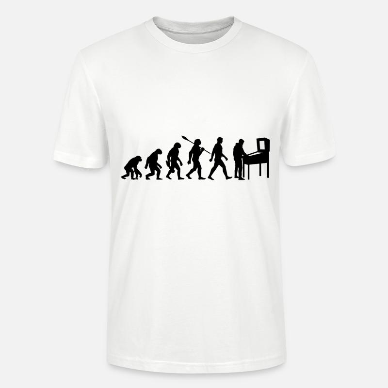 Evolution - Pinball - Flipper - Automat - Stanley/Stella Unisex Bio-T-Shirt CRAFTER - Weiß