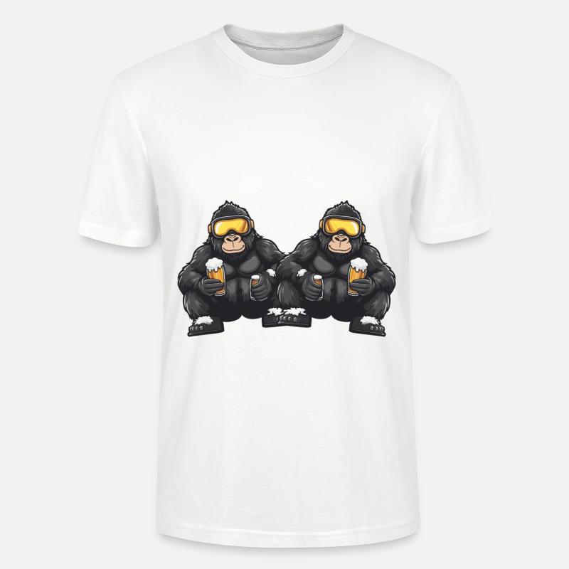 Gorilla Ski Team Bier - Stanley/Stella Unisex Bio-T-Shirt CRAFTER - Weiß