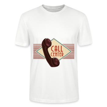 Call Center - Stanley/Stella Unisex Bio-T-Shirt CRAFTER - Weiß - Vorne - Alina (178cm) & Michal (187cm)