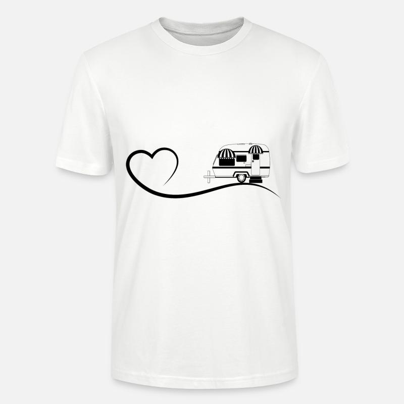 Herz und Camping - - Stanley/Stella Unisex Bio-T-Shirt CRAFTER - Weiß