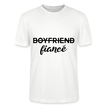 Boyfriend Fiancé Verlobung - Stanley/Stella Unisex Bio-T-Shirt CRAFTER - Weiß - Vorne - Alina (178cm) & Michal (187cm)