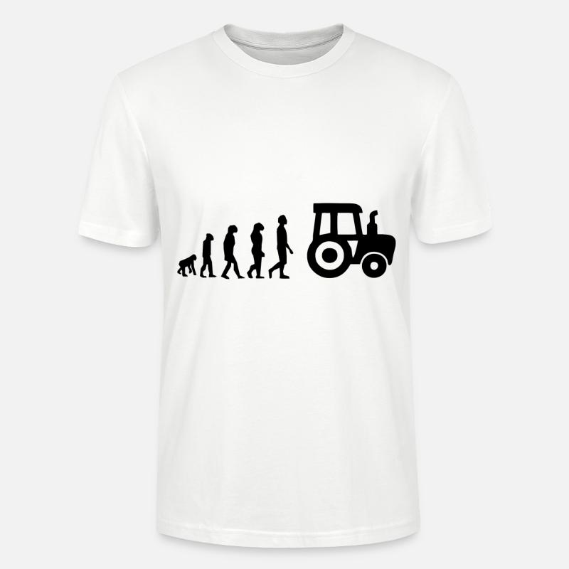 Evolution Traktor - Stanley/Stella Unisex Bio-T-Shirt CRAFTER - Weiß