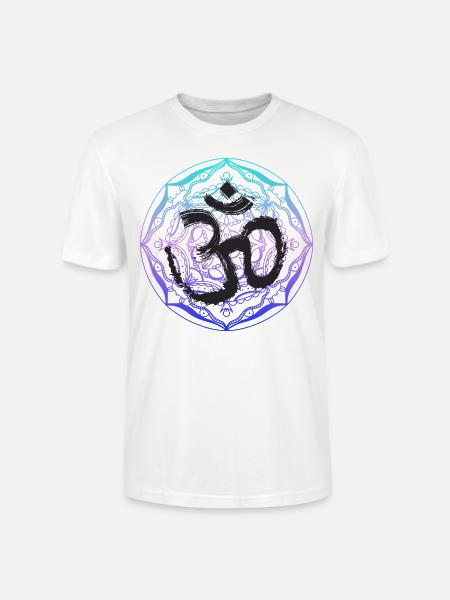 Om Goa spirituell Meditation Rave Festival Buddha - Stanley/Stella CRAFTER Unisex Organic T-Shirt - white