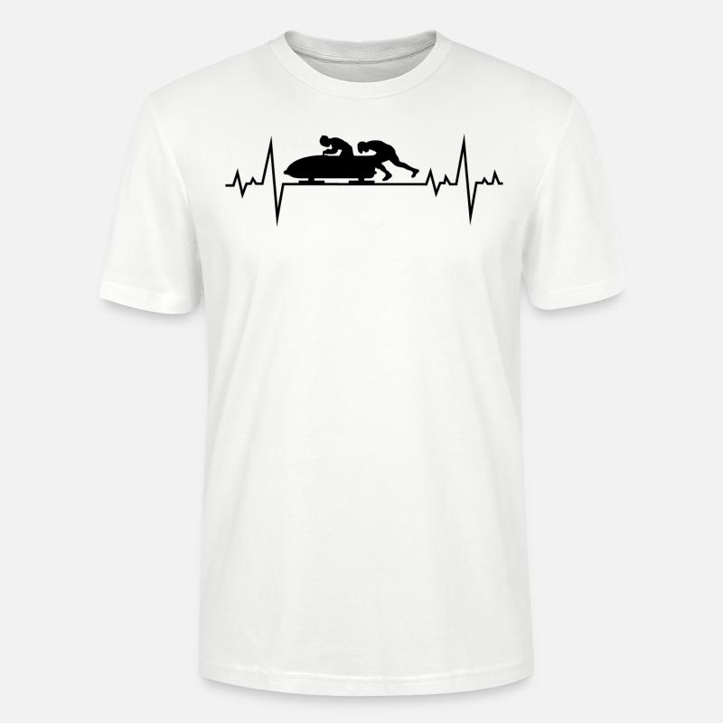 Bobsleigh Bobsled Racing Bobsleighing Heartbeat - T-shirt bio CRAFTER Stanley Stella Unisexe - blanc