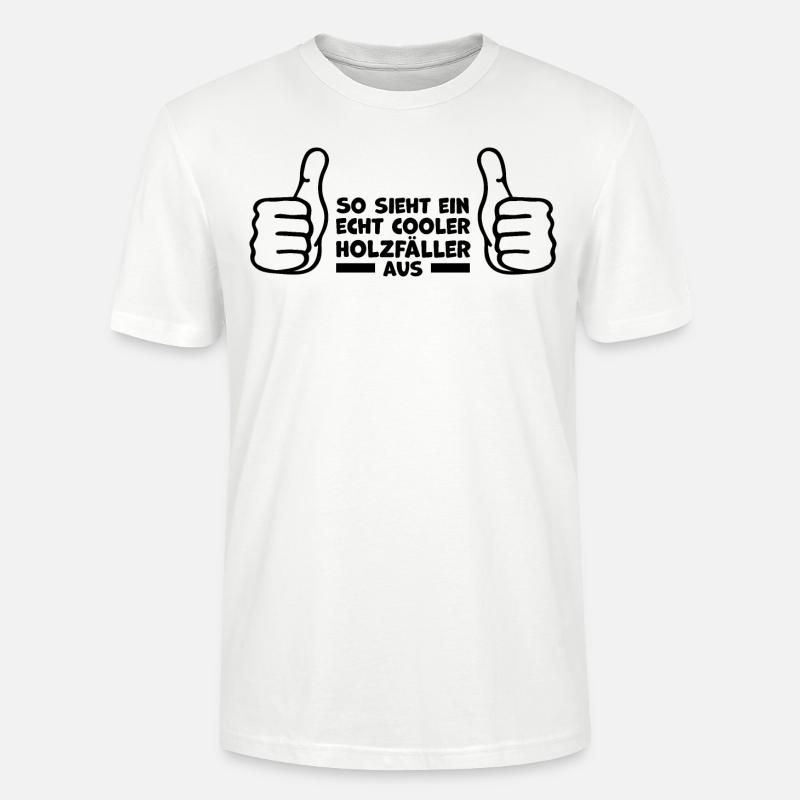 Holzfäller Statement Geschenkideen - Stanley/Stella Unisex Bio-T-Shirt CRAFTER - Weiß