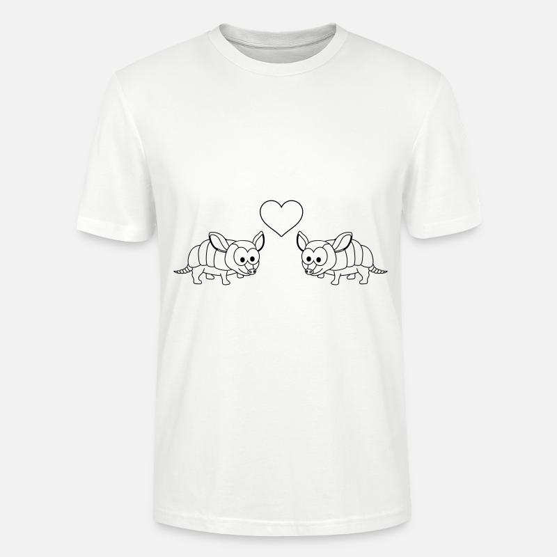 Armadillo Comic Couple Amour - T-shirt bio CRAFTER Stanley Stella Unisexe - blanc