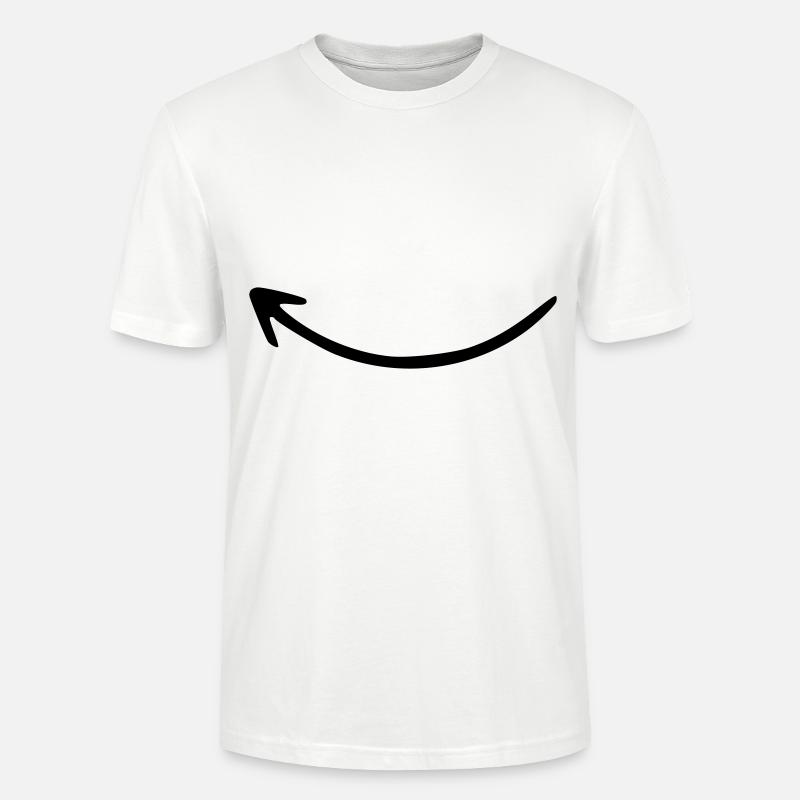 Flèche dessin croquis noir - T-shirt bio CRAFTER Stanley Stella Unisexe - blanc