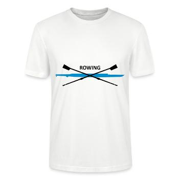 Rudern - Stanley/Stella Unisex Bio-T-Shirt CRAFTER - Weiß - Vorne - Alina (178cm) & Michal (187cm)