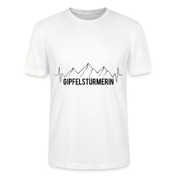 Gipfelstürmerin - - Stanley/Stella Unisex Bio-T-Shirt CRAFTER - Weiß - Vorne - Alina (178cm) & Michal (187cm)