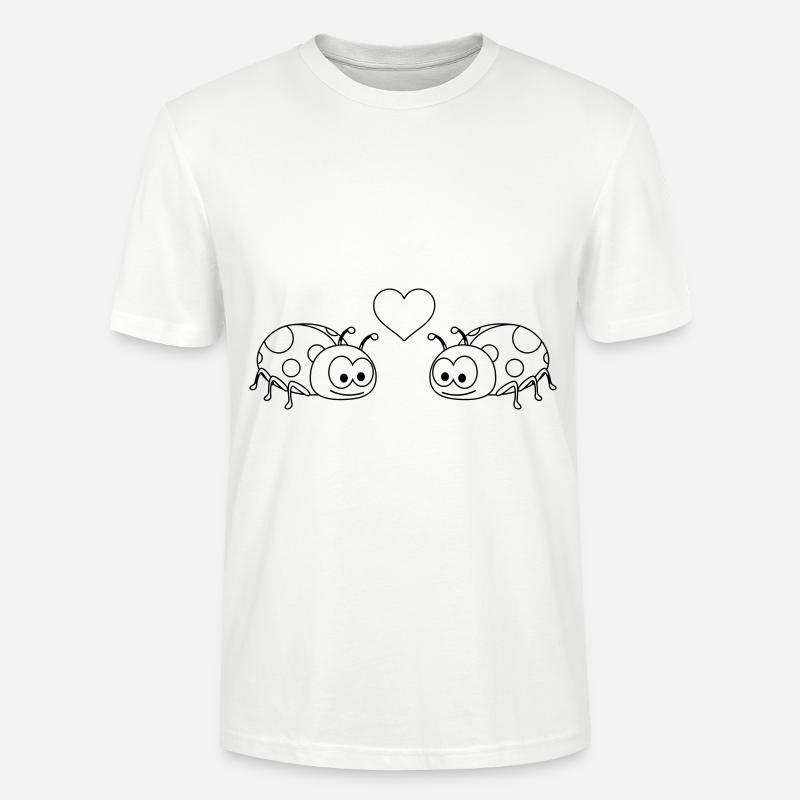 Ladybug Comic Couple Amour - T-shirt bio CRAFTER Stanley Stella Unisexe - blanc