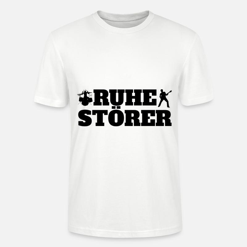 Ruhestörer Schlagzeuger Gitarrist - Stanley/Stella Unisex Bio-T-Shirt CRAFTER - Weiß