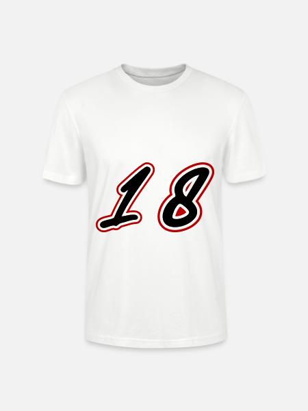 18 Number symbol - Stanley/Stella CRAFTER Unisex Organic T-Shirt - white