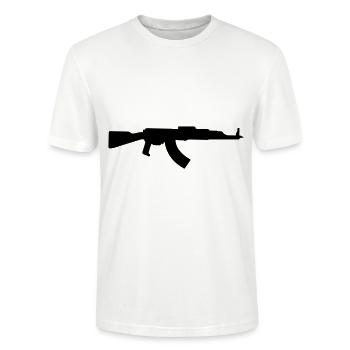 Icône de fusil - T-shirt bio CRAFTER Stanley Stella Unisexe - blanc - Devant - Alina (178cm) & Michal (187cm)