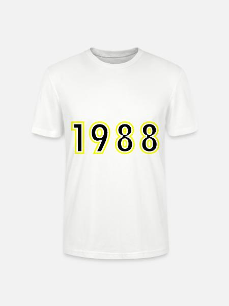 1988 Year Birthday - Stanley/Stella CRAFTER Unisex Organic T-Shirt - white
