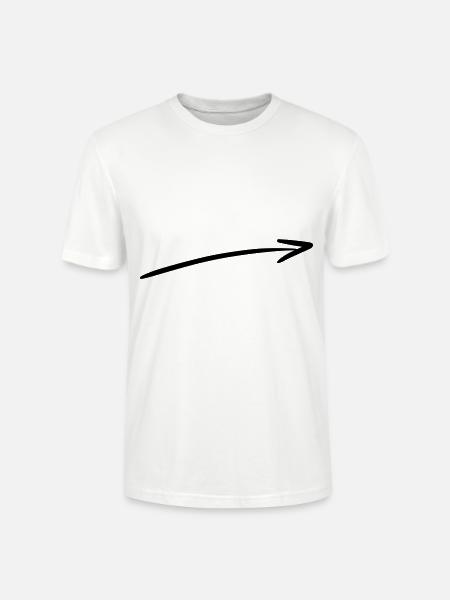 Arrow drawing sketch black - Stanley/Stella CRAFTER Unisex Organic T-Shirt - white