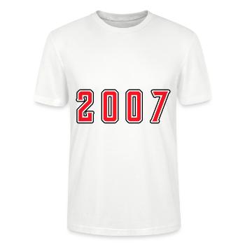 2007 Jahr Geburtstag - Stanley/Stella Unisex Bio-T-Shirt CRAFTER - Weiß - Vorne - Alina (178cm) & Michal (187cm)