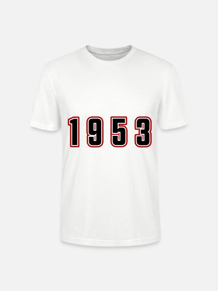 1953 Year Number - Stanley/Stella CRAFTER Unisex Organic T-Shirt - white