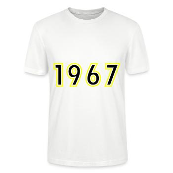 1967 Jahr Geburtstag - Stanley/Stella Unisex Bio-T-Shirt CRAFTER - Weiß - Vorne - Alina (178cm) & Michal (187cm)