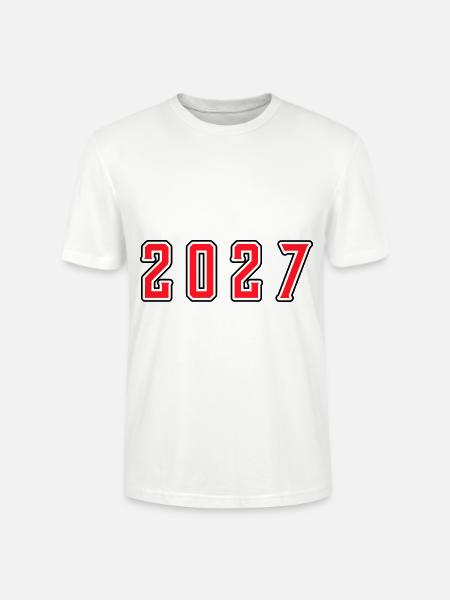 Anniversaire 2027 - T-shirt bio CRAFTER Stanley Stella Unisexe - blanc
