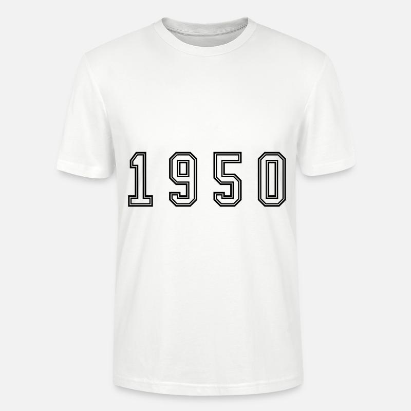 Numéro de l’année 1950 - T-shirt bio CRAFTER Stanley Stella Unisexe - blanc