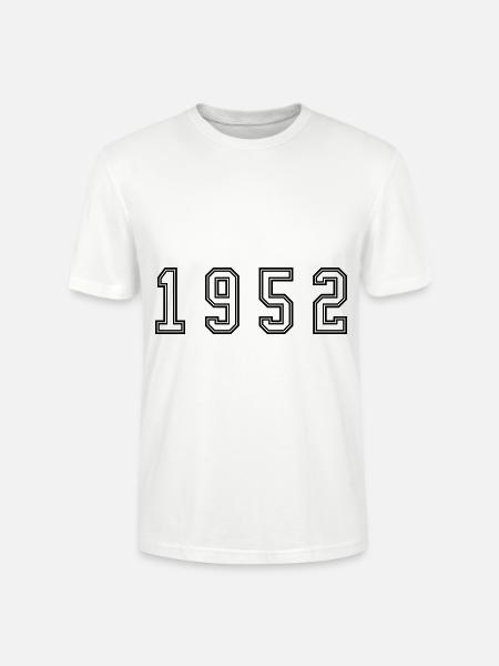 1952 Year Number - Stanley/Stella CRAFTER Unisex Organic T-Shirt - white