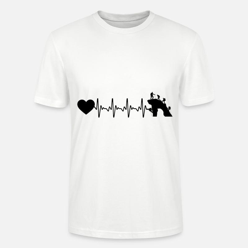 Herzschlagherz und Klettern - - Stanley/Stella Unisex Bio-T-Shirt CRAFTER - Weiß