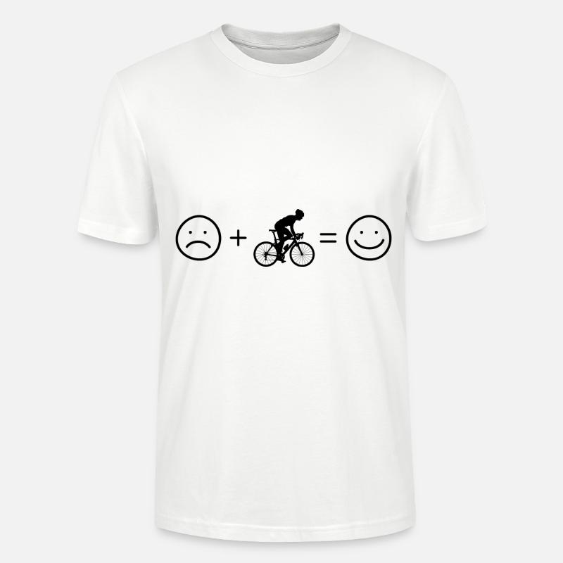 Smile Face et cyclisme - - T-shirt bio CRAFTER Stanley Stella Unisexe - blanc